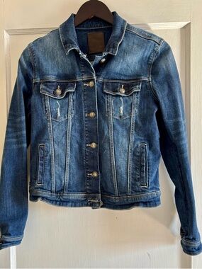 Articles Of Society Distressed Dark Blue Denim Jacket